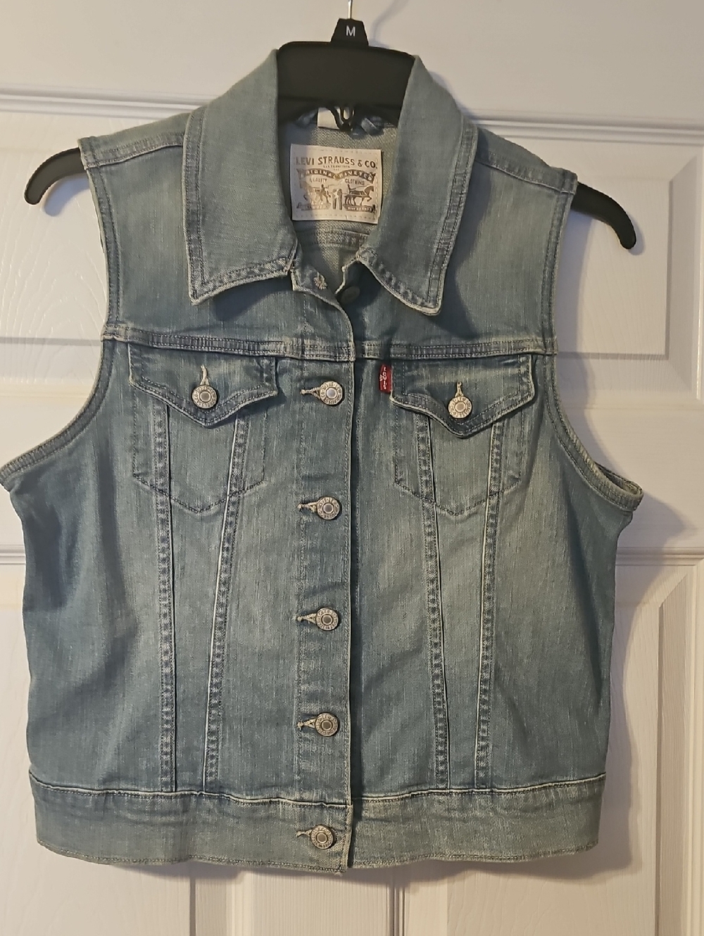 Levi's Washed Blue Denim Vest